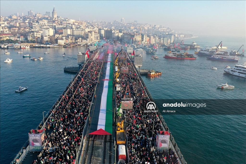 Desetine hiljada na skupu podrške Palestini u Istanbulu prvog dana Nove godine