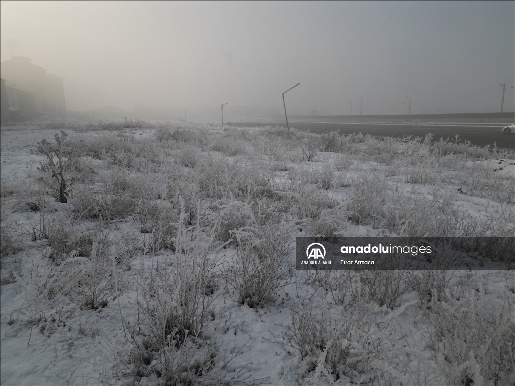 Ağrı'da dondurucu soğuklar etkisini sürdürüyor