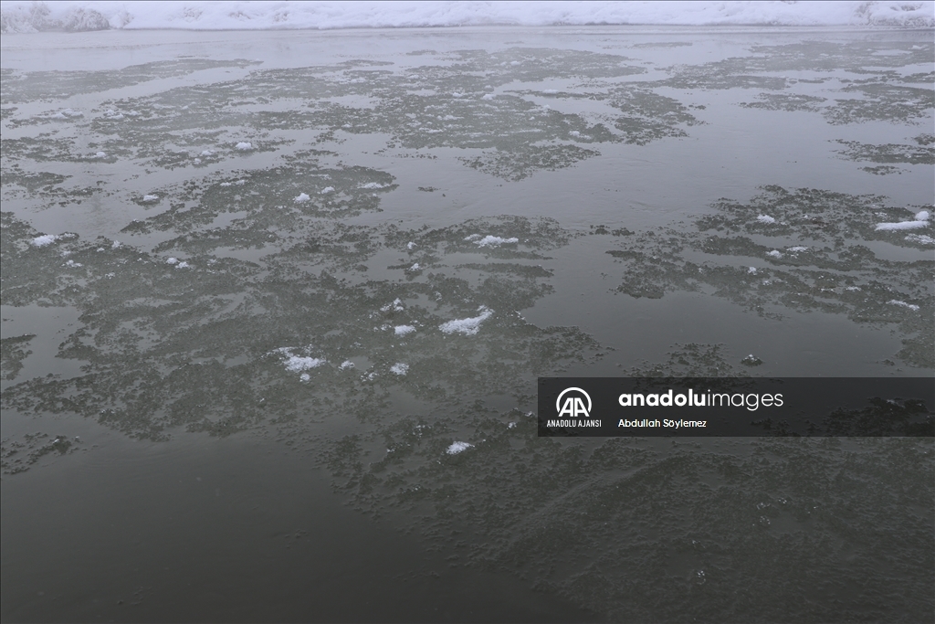 Ağrı'da dondurucu soğuklar etkisini sürdürüyor