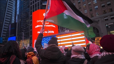 ABD'nin New York eyaletinde 'Filistin’e Destek' yürüyüşü düzenlendi