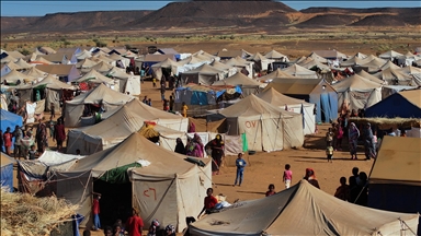 AA, çatışmalardan kaçan Sudanlıların yaşam mücadelesi verdiği kampı havadan görüntüledi