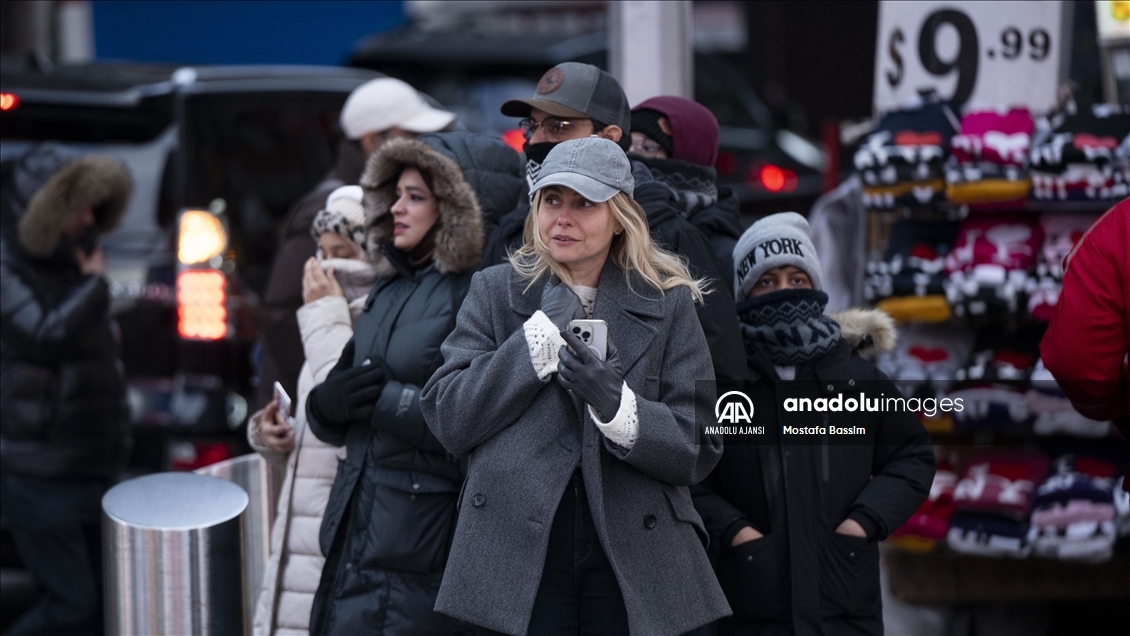 New York'ta soğuk hava etkisini gösteriyor