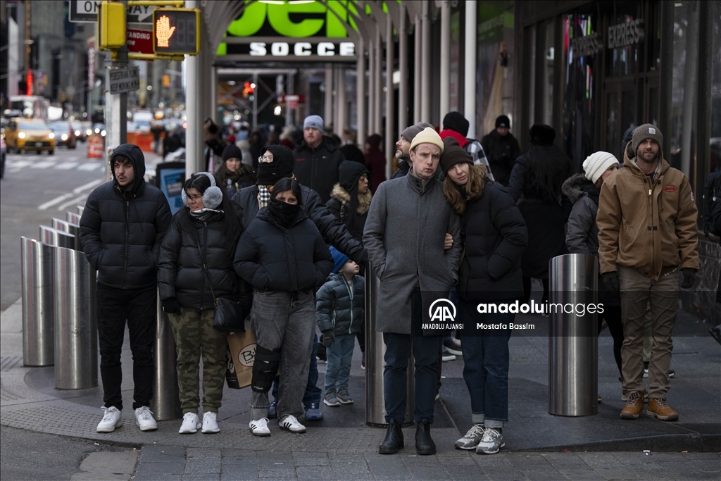 New York'ta soğuk hava etkisini gösteriyor