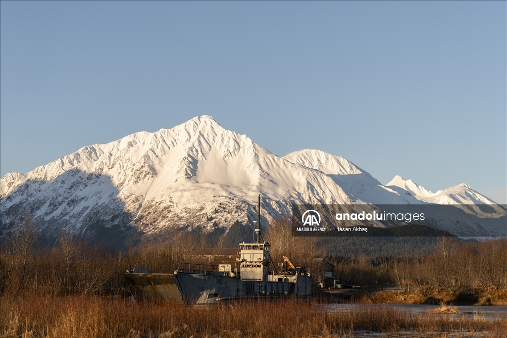Daily life in port town Seward, Alaska