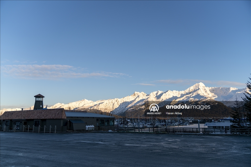 Daily life in port town Seward, Alaska