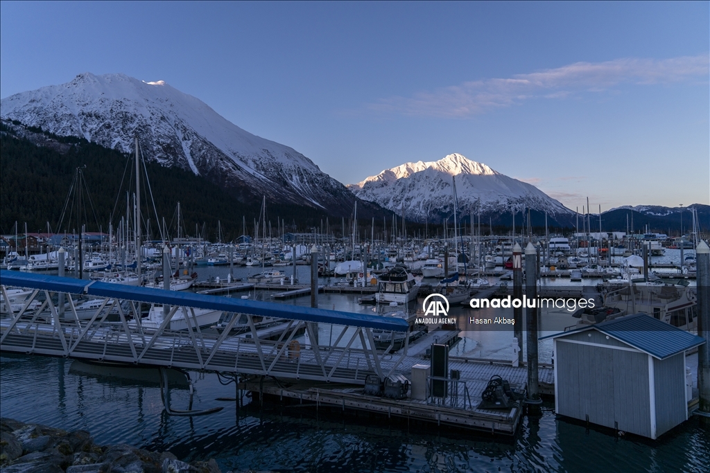 Daily life in port town Seward, Alaska