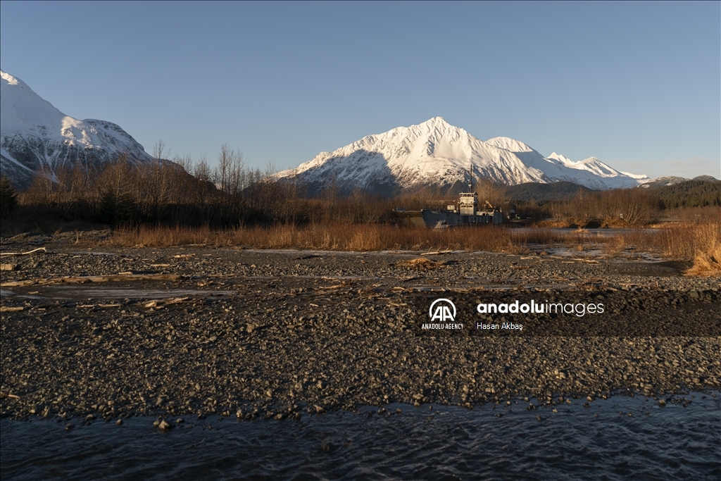 Daily life in port town Seward, Alaska