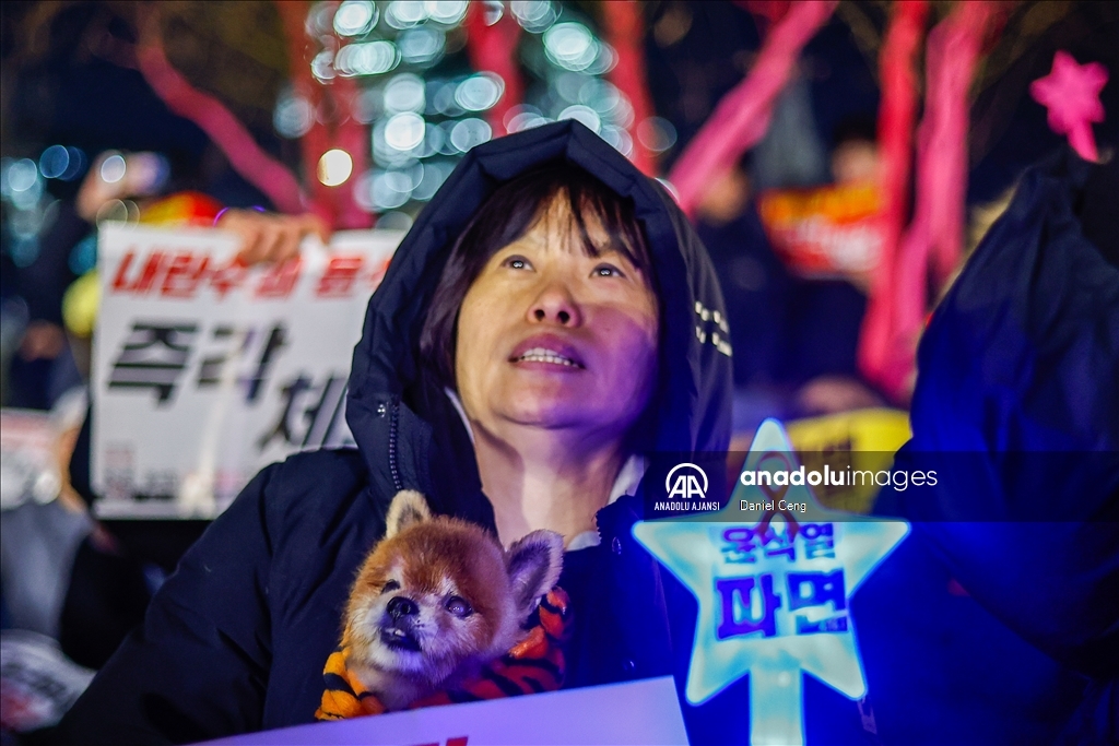 Güney Kore'de devlet başkanlığı görevinden uzaklaştırılan Yeol karşıtı gösteriler sürüyor