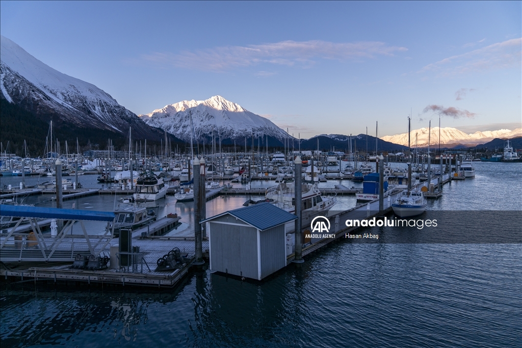 Daily life in port town Seward, Alaska