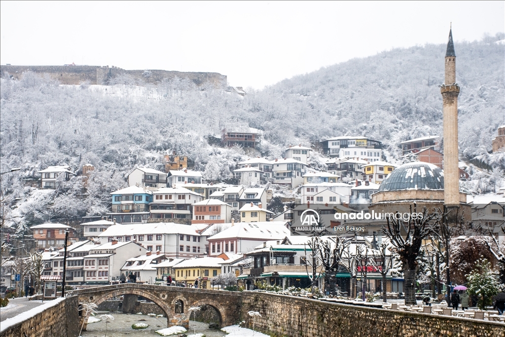 Kosova'da kar yağışı etkili oldu