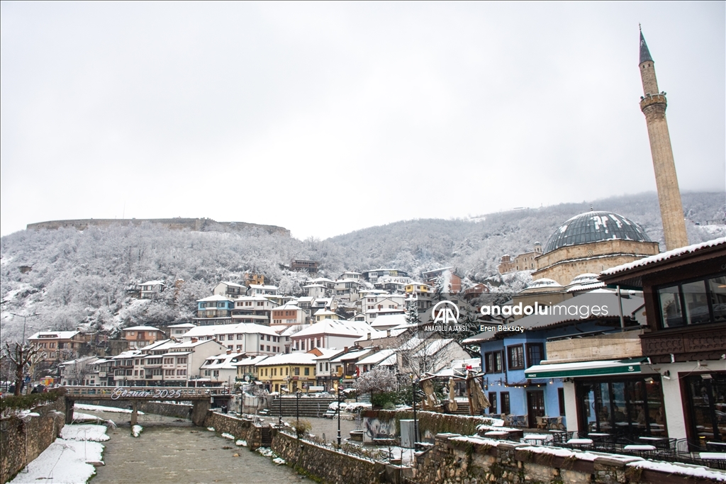 Kosova'da kar yağışı etkili oldu