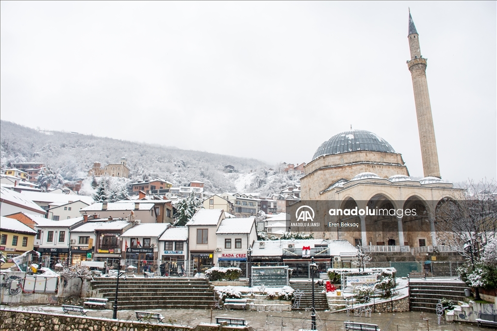 Kosova'da kar yağışı etkili oldu