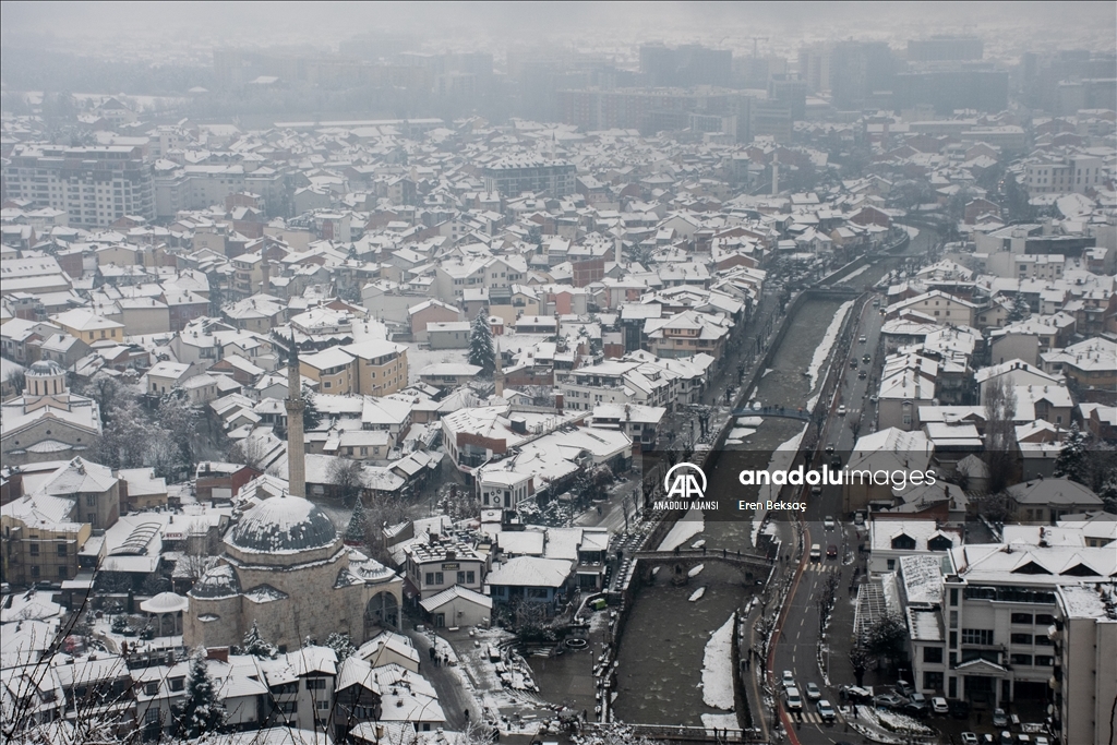 Kosova'da kar yağışı etkili oldu