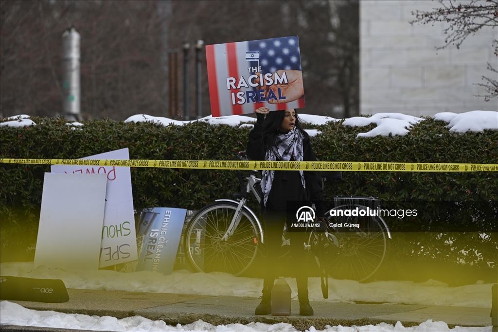 Filistin yanlısı göstericiler Başkan Biden ve Blinken'ı Washington'da protesto etti