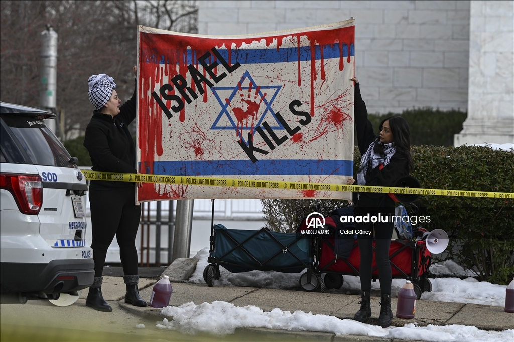 Filistin yanlısı göstericiler Başkan Biden ve Blinken'ı Washington'da protesto etti