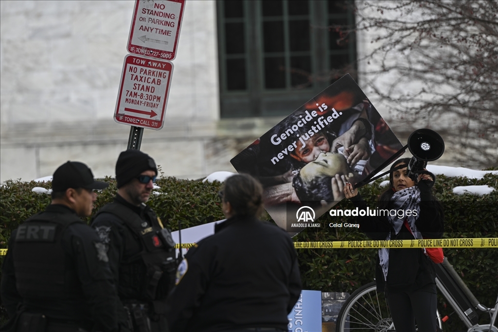 Filistin yanlısı göstericiler Başkan Biden ve Blinken'ı Washington'da protesto etti