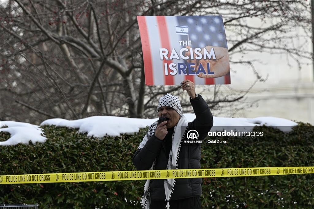 Filistin yanlısı göstericiler Başkan Biden ve Blinken'ı Washington'da protesto etti