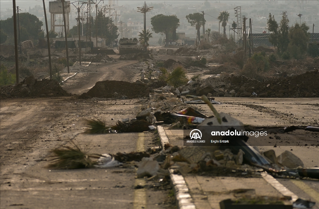 İsrail işgali altındaki Golan Tepeleri'ndeki Suriye-İsrail sınırı bölgesi