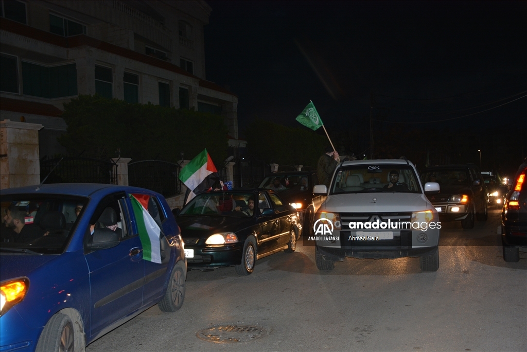 Gazze'deki ateşkes anlaşması Lübnan'da kutlandı