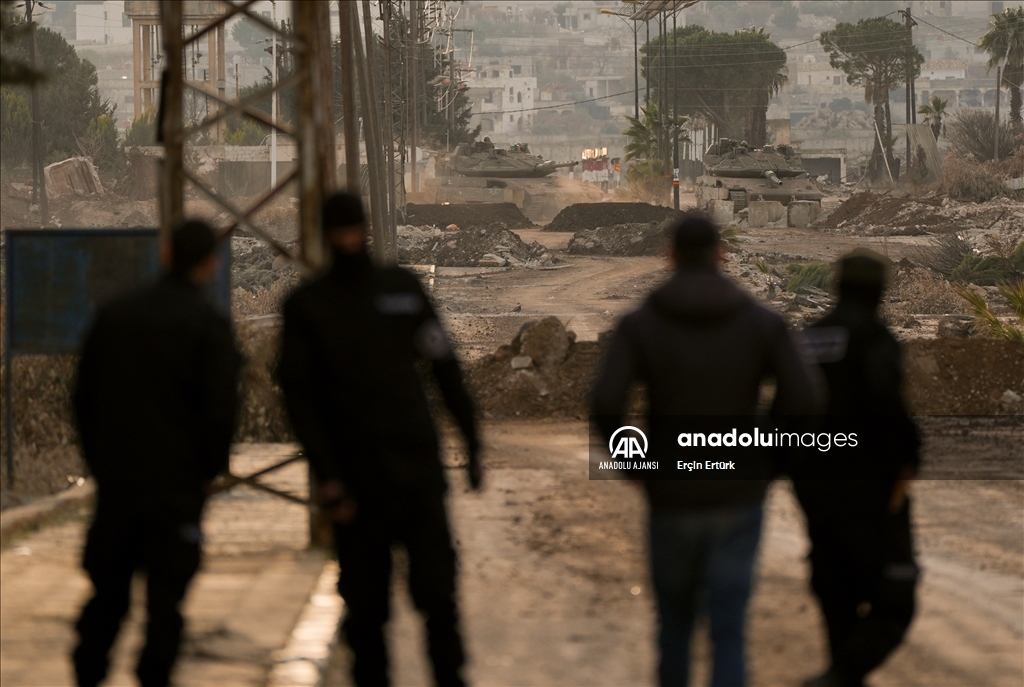 İsrail işgali altındaki Golan Tepeleri'ndeki Suriye-İsrail sınırı bölgesi