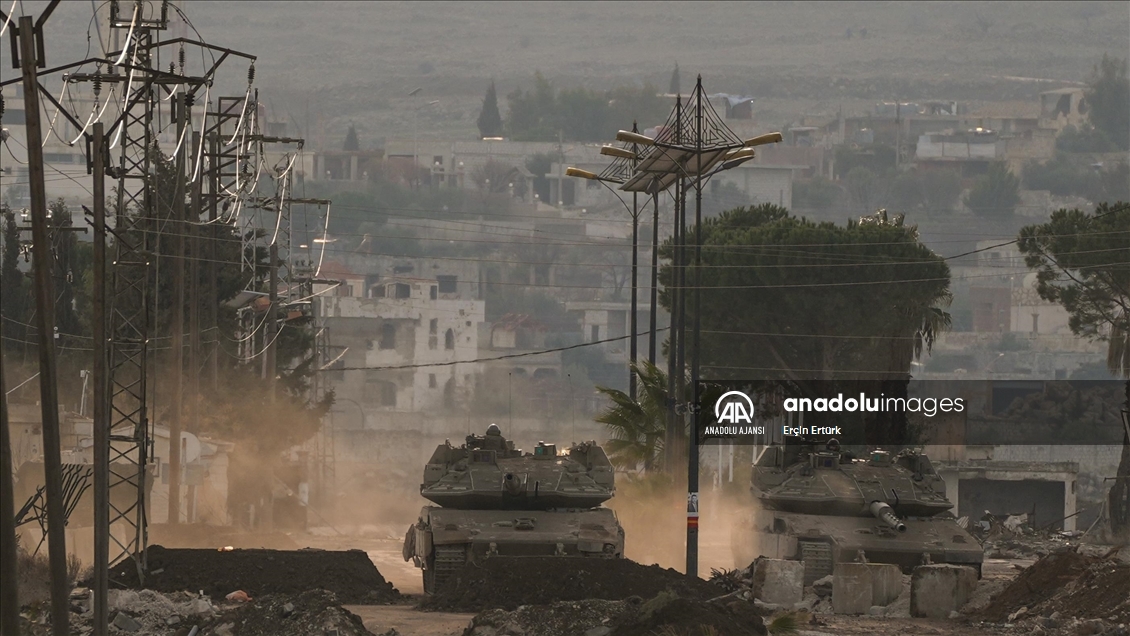 İsrail işgali altındaki Golan Tepeleri'ndeki Suriye-İsrail sınırı bölgesi