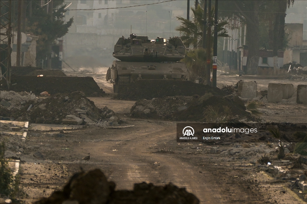 İsrail işgali altındaki Golan Tepeleri'ndeki Suriye-İsrail sınırı bölgesi