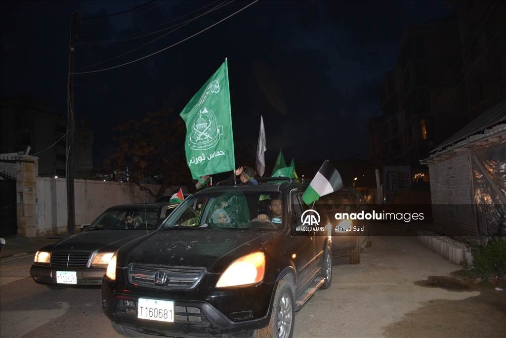 Gazze'deki ateşkes anlaşması Lübnan'da kutlandı
