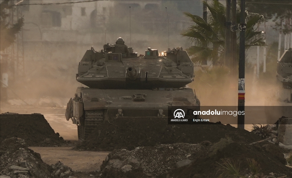 İsrail işgali altındaki Golan Tepeleri'ndeki Suriye-İsrail sınırı bölgesi