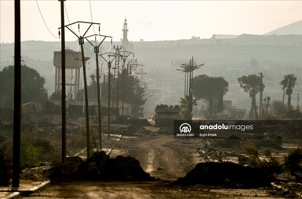 İsrail işgali altındaki Golan Tepeleri'ndeki Suriye-İsrail sınırı bölgesi