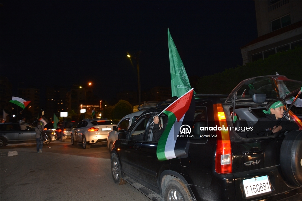 Gazze'deki ateşkes anlaşması Lübnan'da kutlandı