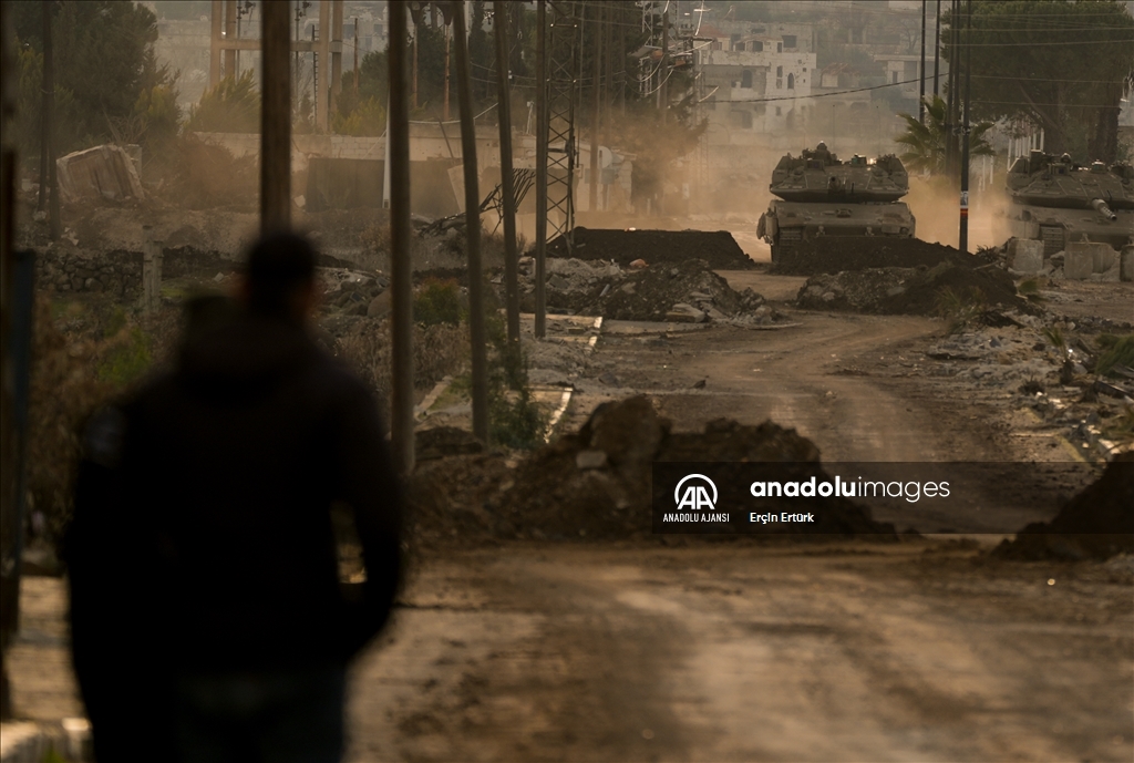 İsrail işgali altındaki Golan Tepeleri'ndeki Suriye-İsrail sınırı bölgesi