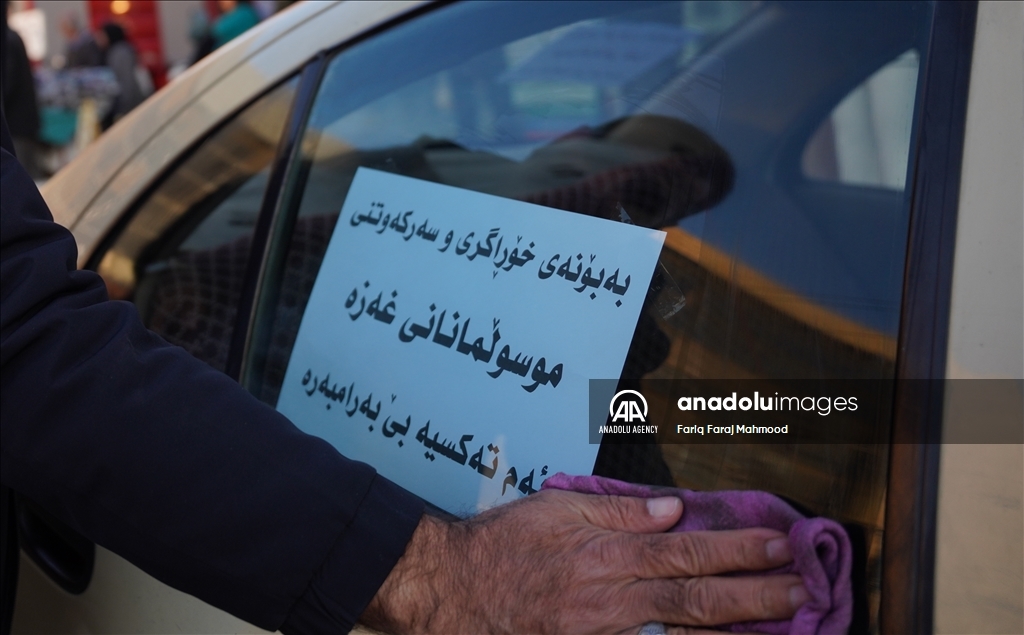 سلێمانی ... شۆفێری تەکسیەک بە بۆنەی خۆڕاگری و سەرکەوتنی موسوڵمانانی غەزە هاوڵاتیان بێ بەرامبەر دەگوازێتەوە