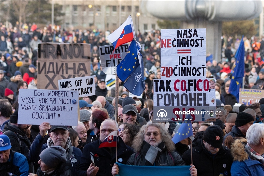 Protests against Robert Fico's government continue across Slovakia