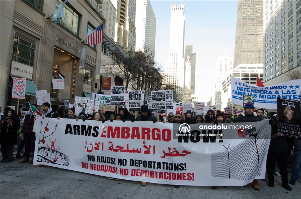 Chicago'daki aktivistler, Trump yönetiminin Gazze ve göçmenlik politikalarını yeniden gözden geçirmesini talep etti