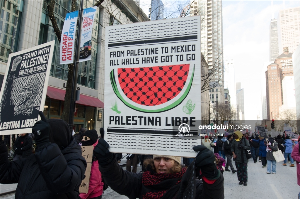 Chicago'daki aktivistler, Trump yönetiminin Gazze ve göçmenlik politikalarını yeniden gözden geçirmesini talep etti