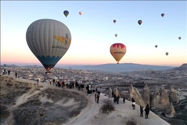 Hot air balloons over Cappadocia