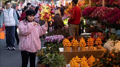 Çin Yeni Yılı'nda Guangzhou çiçek pazarı yoğun ilgi gördü