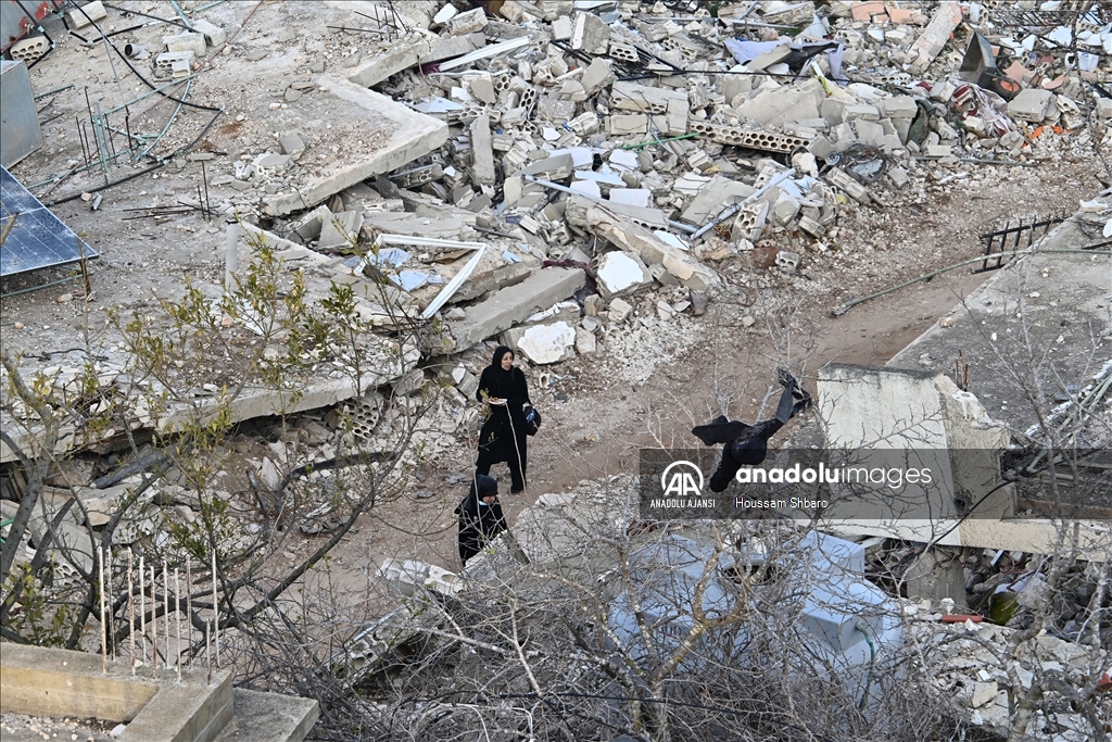 İsrail ordusunun çekildiği Lübnan'ın Ayta eş-Şaab beldesindeki yıkım gün yüzüne çıktı