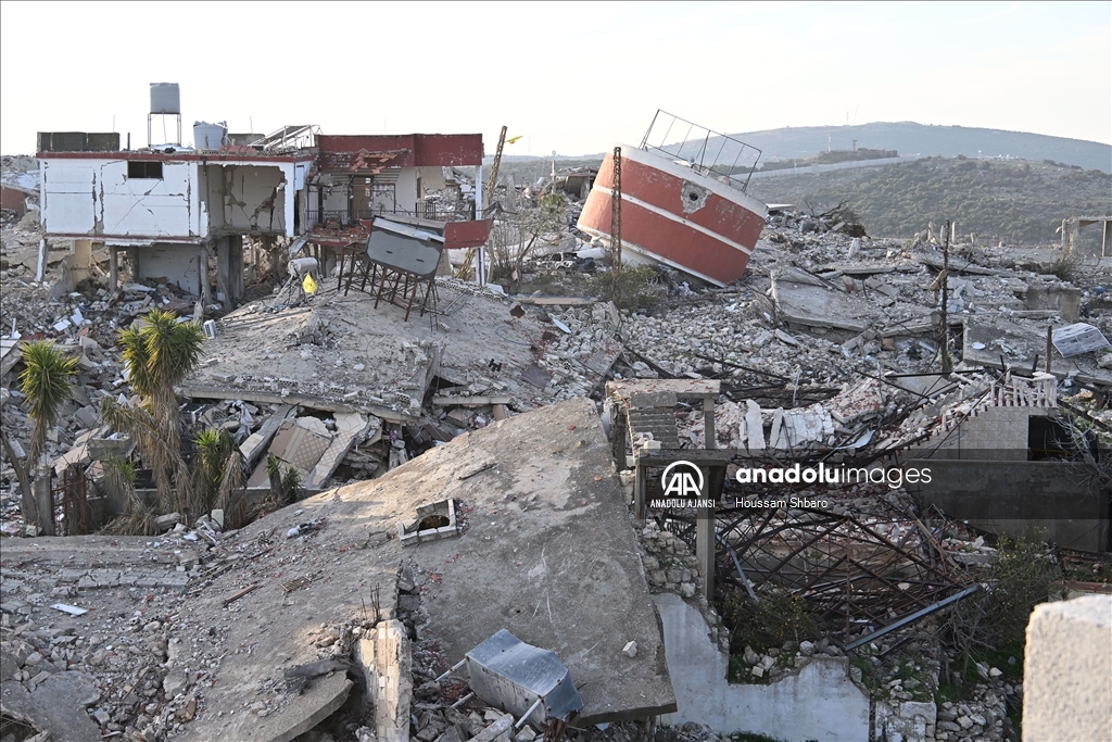 İsrail ordusunun çekildiği Lübnan'ın Ayta eş-Şaab beldesindeki yıkım gün yüzüne çıktı