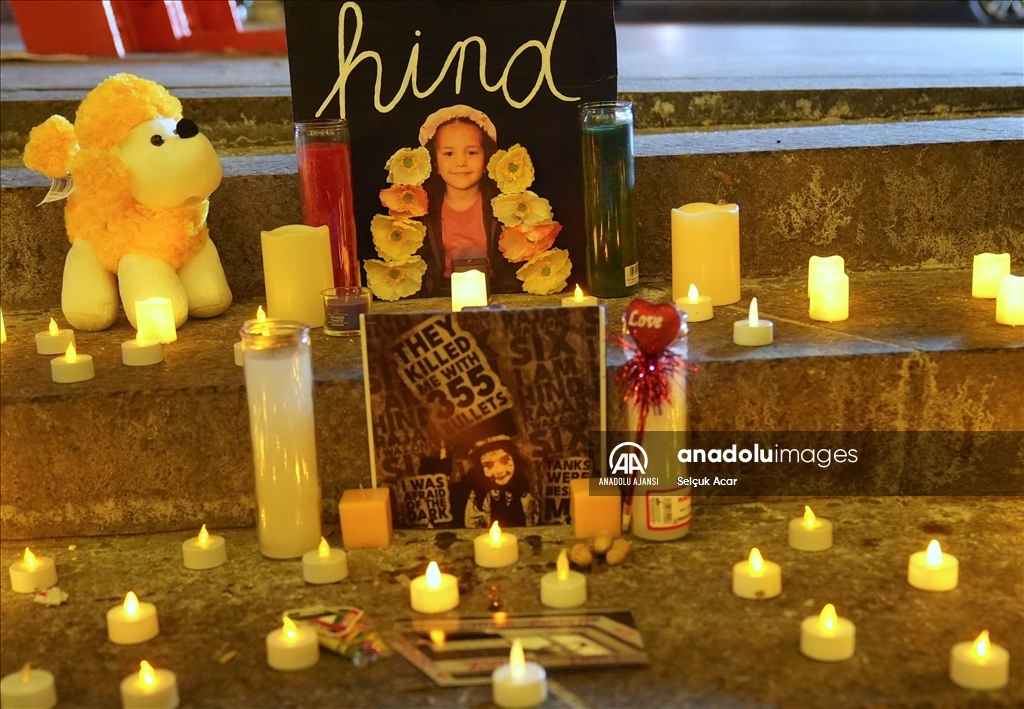 Gazze'de hayatını kaybeden 5 yaşındaki Filistinli Hind Rajab için New York'ta anma töreni düzenlendi
