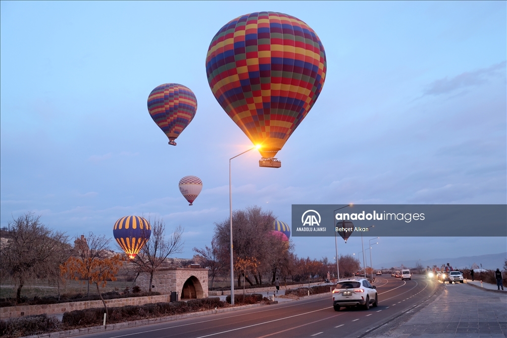 Kapadokya'ya gelen 6 turistten 1'i bölgeyi balonla kuş bakışı keşfetti