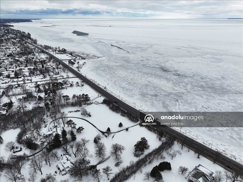 ABD'de Erie Gölü buzla kaplandı