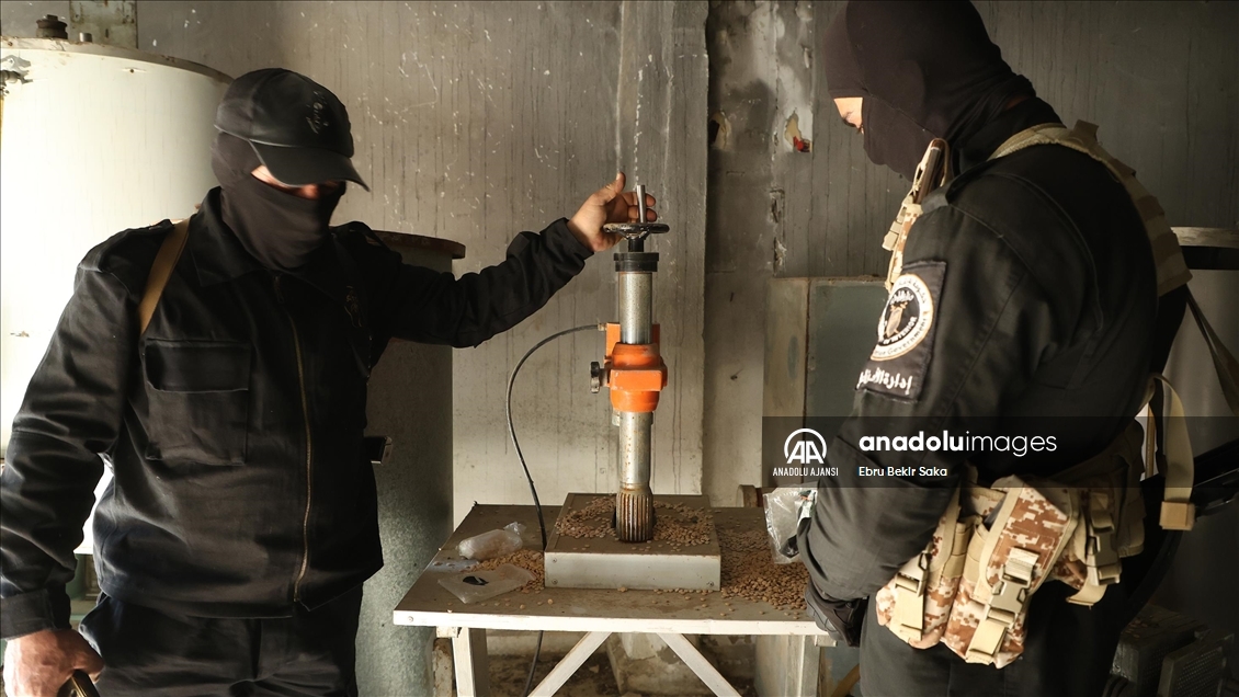 Humus'ta devrik Esed rejiminin uyuşturucu depolarından biri daha ortaya çıkarıldı