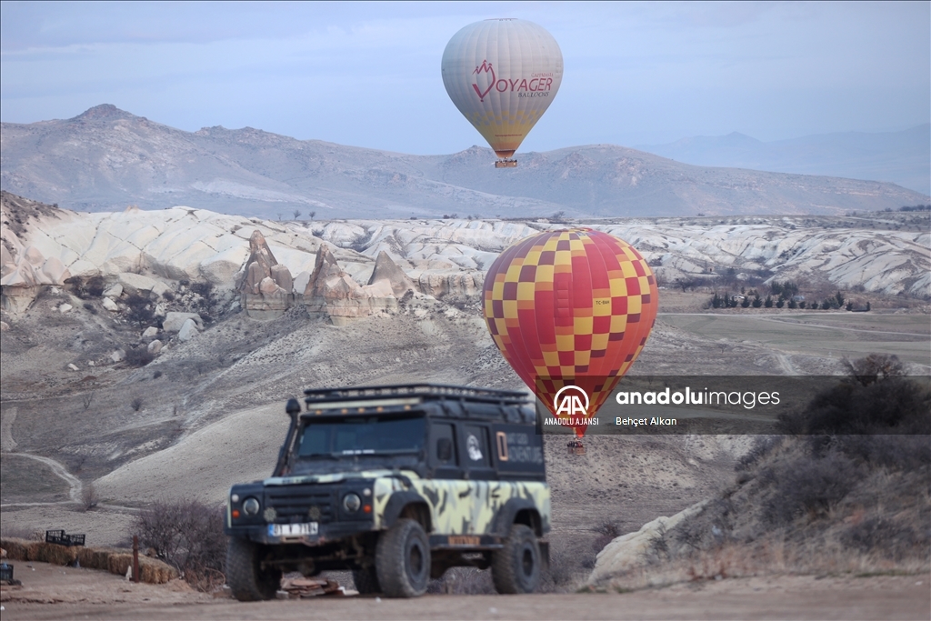 Kapadokya'ya gelen 6 turistten 1'i bölgeyi balonla kuş bakışı keşfetti