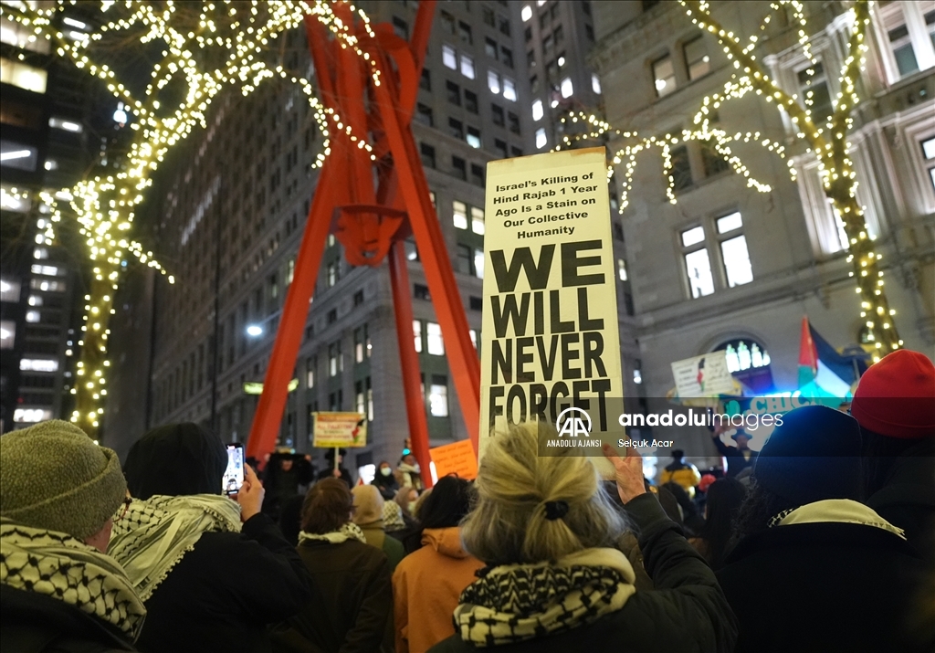 Gazze'de hayatını kaybeden 5 yaşındaki Filistinli Hind Rajab için New York'ta anma töreni düzenlendi