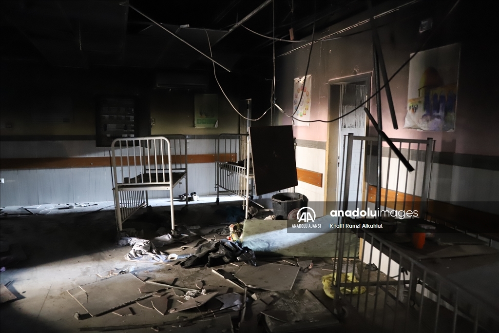 İsrail, ateşkesin ardından çekildiği kuzeydeki Kemal Advan Hastanesi'nde büyük yıkım bıraktı