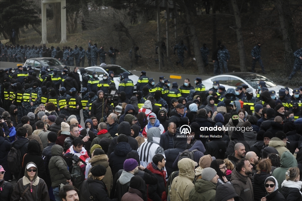 Gürcistan'daki AB yanlısı gösterilerde bazı protestocular gözaltına alındı