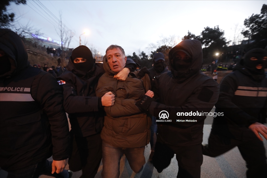 Gürcistan'daki AB yanlısı gösterilerde bazı protestocular gözaltına alındı