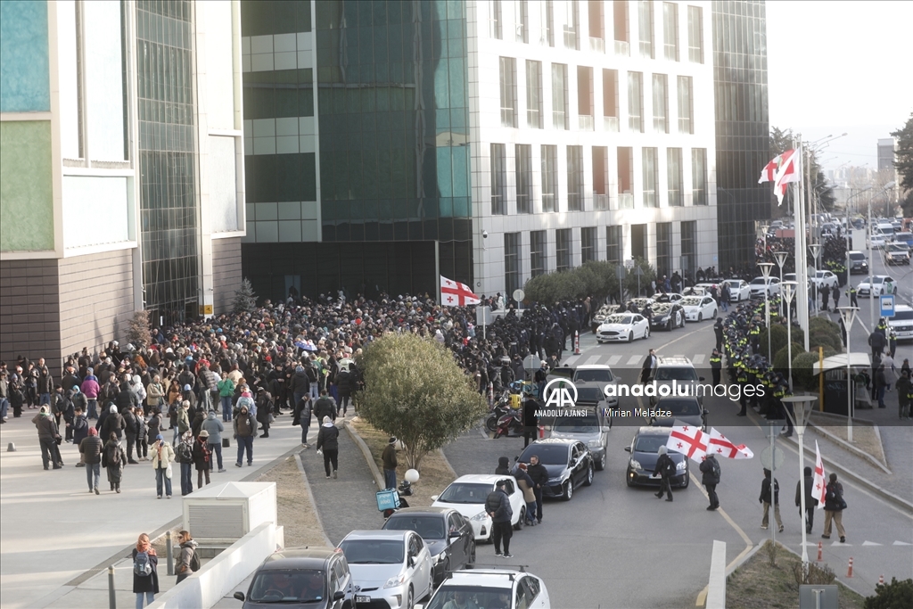 Gürcistan'daki AB yanlısı gösterilerde bazı protestocular gözaltına alındı