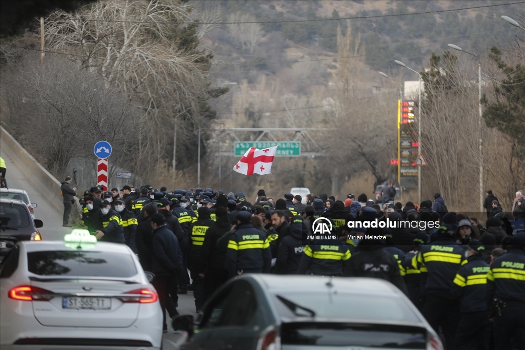 Gürcistan'daki AB yanlısı gösterilerde bazı protestocular gözaltına alındı